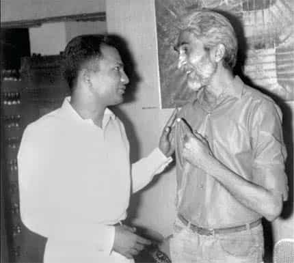 From the archives: Virendra Kumar of Kumar Gallery with MF Husain in the early 1950s From the archives: Virendra Kumar of Kumar Gallery with MF Husain in the early 1950s